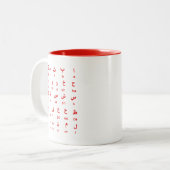 Mug alphabet arabe pour enseignants et arabes (Devant gauche)