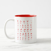 Mug alphabet arabe pour enseignants et arabes (Gauche)