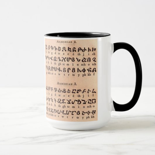 Mug Alphabet arménien (Droite)