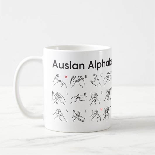 MUG ALPHABET AUSLAN (Gauche)
