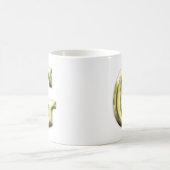 Mug Alphabet brillant d'or d'or de la lettre G (Centre)