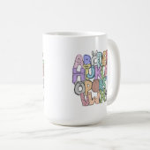 Mug Alphabet Coloré (Devant droit)