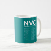 Mug Alphabet de communication non violente NVC (Devant droit)