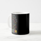 Mug Alphabet de sensibilisation Rainbow Argent Ruban R (Devant gauche)