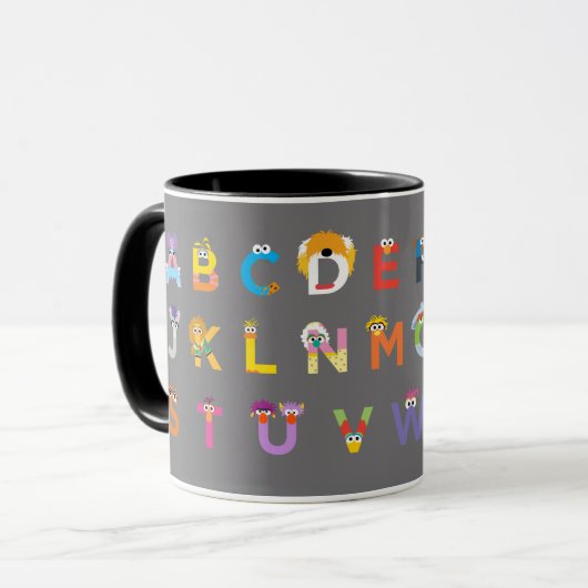 Mug Alphabet de Sesame Street personnalisable (Devant gauche)