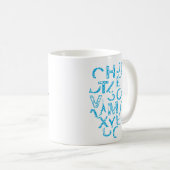Mug Alphabet déconstruit (Devant droit)