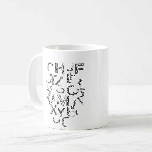 Mug Alphabet déconstruit (Devant gauche)