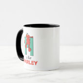 Mug Alphabet d'Elmo | H Vert (Devant gauche)