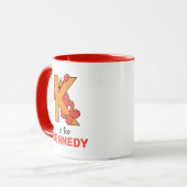 Mug Alphabet d'Elmo | K Orange (Devant gauche)