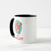 Mug Alphabet d'Elmo | O Bleu sarcelle (Devant gauche)