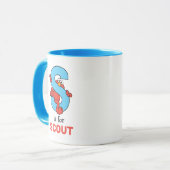 Mug Alphabet d'Elmo | S Bleu (Devant gauche)