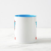 Mug Alphabet d'Elmo | V Bleu (Centre)