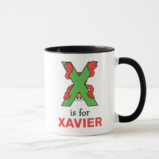 Mug Alphabet d'Elmo | X Vert (Droite)