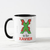 Mug Alphabet d'Elmo | X Vert (Gauche)