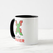 Mug Alphabet d'Elmo | X Vert (Devant gauche)