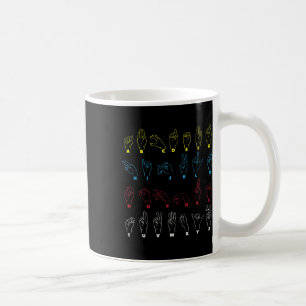 Mug Alphabet enseignant American Sing Language Asl Cha