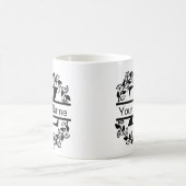 Mug Alphabet floral avec nom Monogramme personnalisé (Centre)