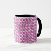 Mug Alphabet Géométrique Rose Chic Initiale N (Devant droit)