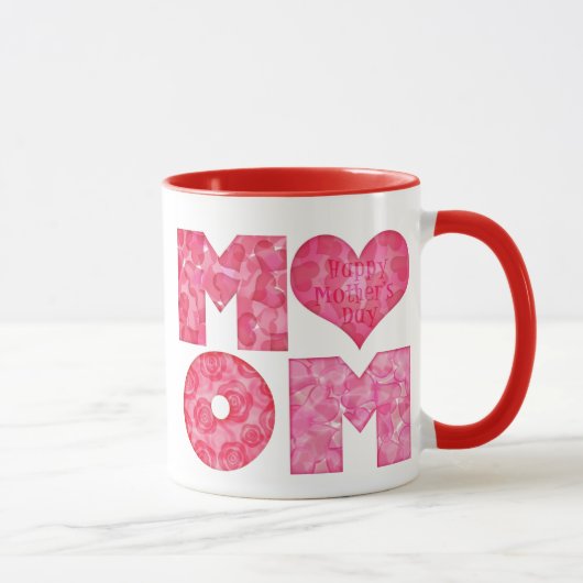 Mug Alphabet heureux de maman du jour de mère (Droite)