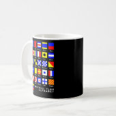 Mug Alphabet indicateur de signal nautique (Devant gauche)