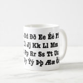 Mug Alphabet islandais [Íslenska Stafrófið] (Devant droit)