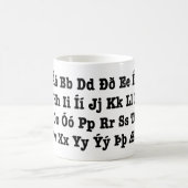 Mug Alphabet islandais [Íslenska Stafrófið] (Centre)