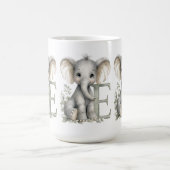 Mug Alphabet mignon d'animaux bébé à l'aquarelle Éléph (Centre)