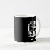 MUG ALPHABET NOM G - INITIAL G - NOM PERSONNALISÉ (Devant droit)
