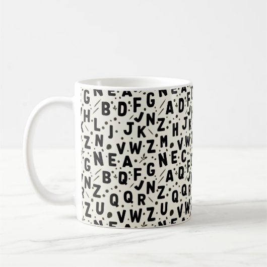 Mug Alphabet Onyx Ink (Gauche)