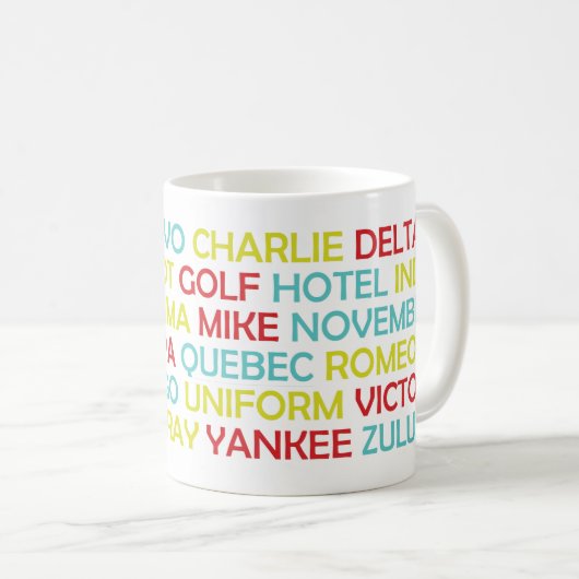 Mug Alphabet Phonétique (Devant droit)