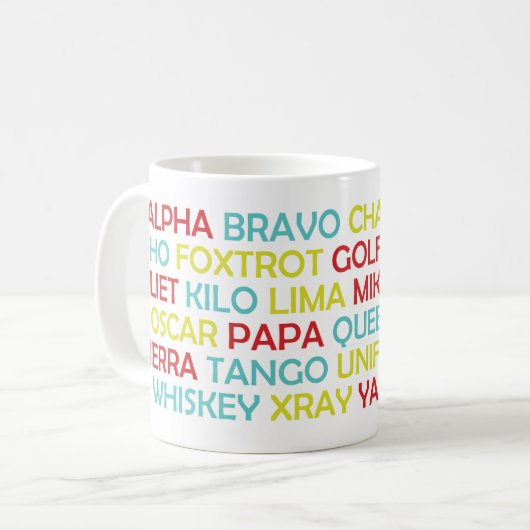 Mug Alphabet Phonétique (Devant gauche)