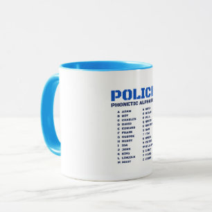 Mug Alphabet phonétique de la police complète de A à Z