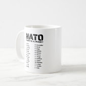 Mug Alphabet phonétique de l'OTAN Canada (Devant gauche)