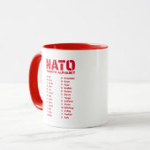 Mug Alphabet phonétique de l'OTAN Canada (Devant gauche)
