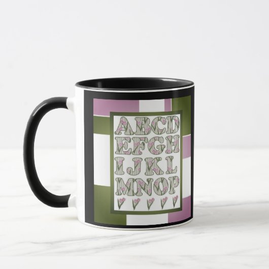 Mug Alphabet pour enfants, apprendre l'alphabet, ABC (Gauche)