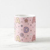 Mug Alphabet Rose Professeur Motif École (Centre)