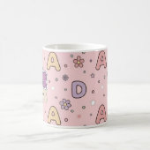 Mug Alphabet Rose Professeur Motif École (Centre)