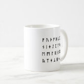 Mug Alphabet Runique [Futhorc] (Devant droit)