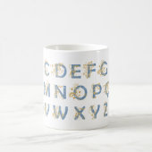 Mug Alphabet Swirl Doré – Élégant (Centre)