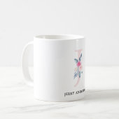 MUG ALPHABÈTES FLORAUX BLEUS DOUX NOM LETTRE J (Devant gauche)