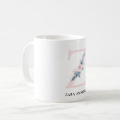 MUG ALPHABÈTES FLORAUX BLEUS DOUX NOM LETTRE Z (Devant gauche)