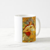 Mug Alphonse Mucha Art Nouveau Automne (Devant droit)