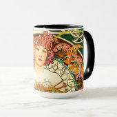 Mug Alphonse Mucha Art Nouveau Daydream (Devant droit)