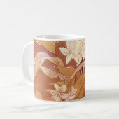 Mug Alphonse Mucha Art Nouveau Détail floral (Devant gauche)