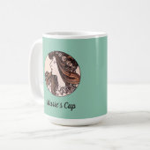 Mug Alphonse Mucha Art Nouveau Femme Avec Fleurs (Devant gauche)