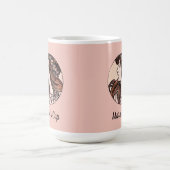 Mug Alphonse Mucha Art Nouveau Femme Avec Fleurs Rose (Centre)