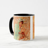 Mug Alphonse Mucha Art Nouveau Hiver (Devant gauche)