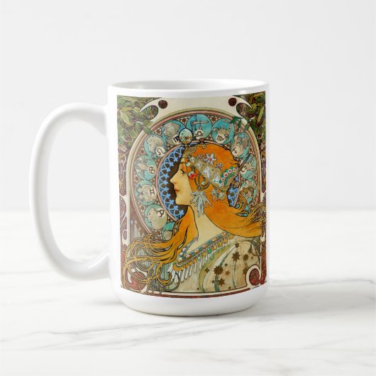 Mug Alphonse Mucha Art Nouveau Zodiac (Gauche)