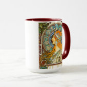 Mug Alphonse Mucha Art Nouveau Zodiac (Devant droit)