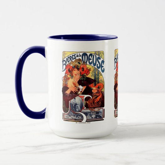 Mug Alphonse Mucha, Bières de la Meuse, 1897 (Gauche)